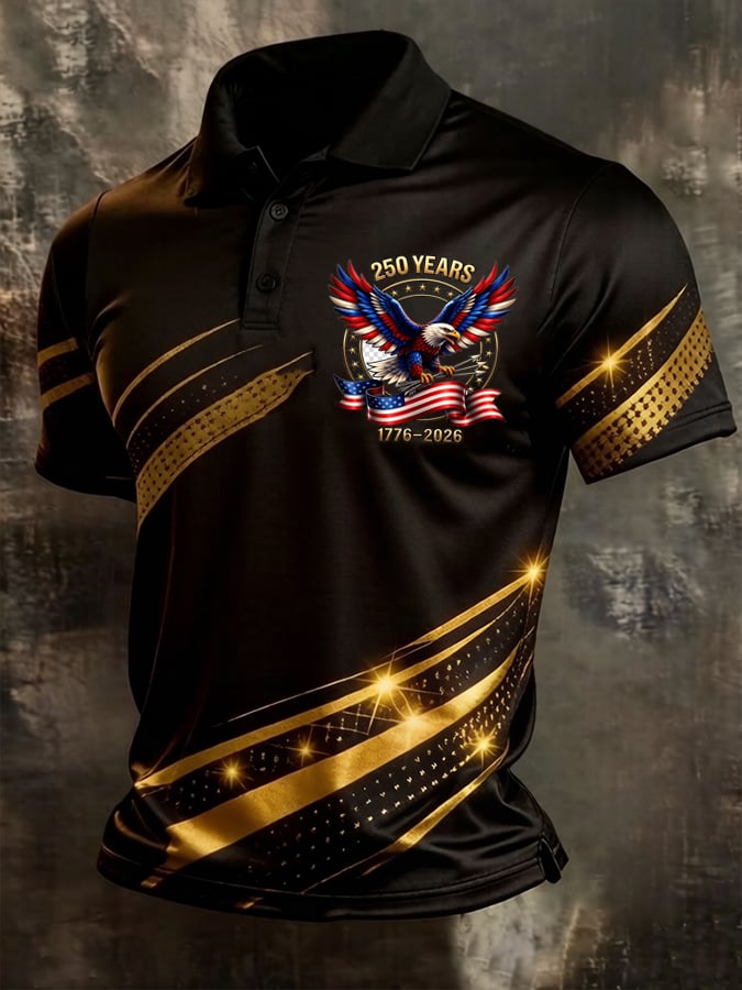 Men's U.S. 250th Anniversary Short-Sleeve Printed Polo Shirt