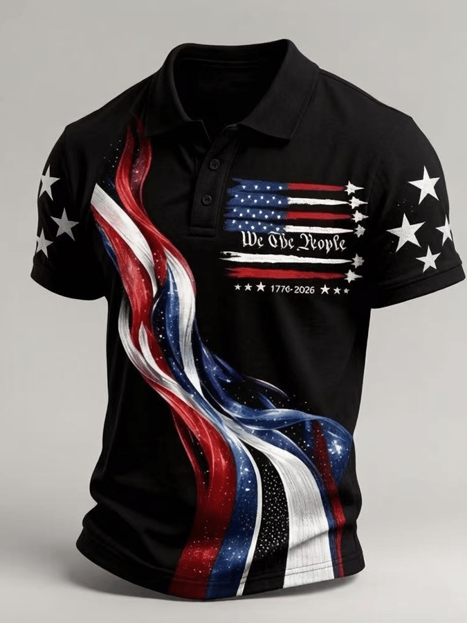 Men's U.S. 250th Anniversary Short-Sleeve Printed Polo Shirt
