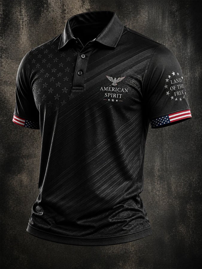 Men's Casual U.S. 250th Anniversary Print Polo Shirt