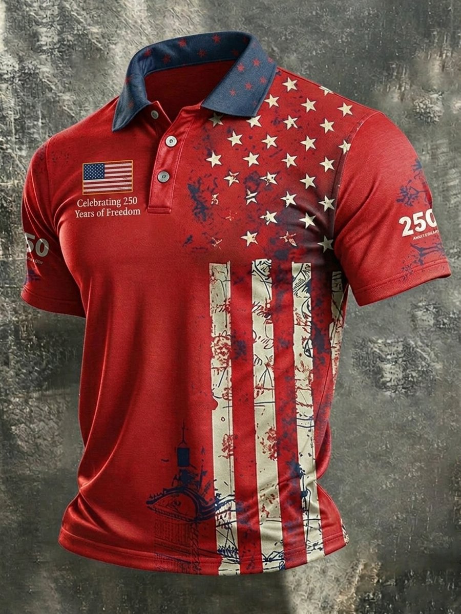 Men's U.S. 250th Anniversary Short-Sleeve Polo Shirt