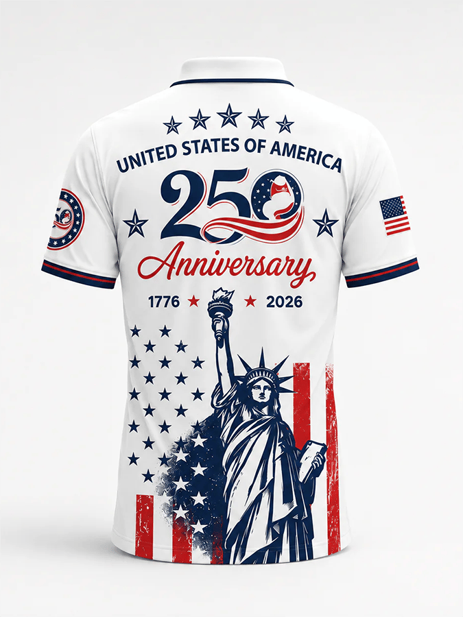 Patriotic Eagle 1776-2026 - USA 250th Anniversary Polo Shirt