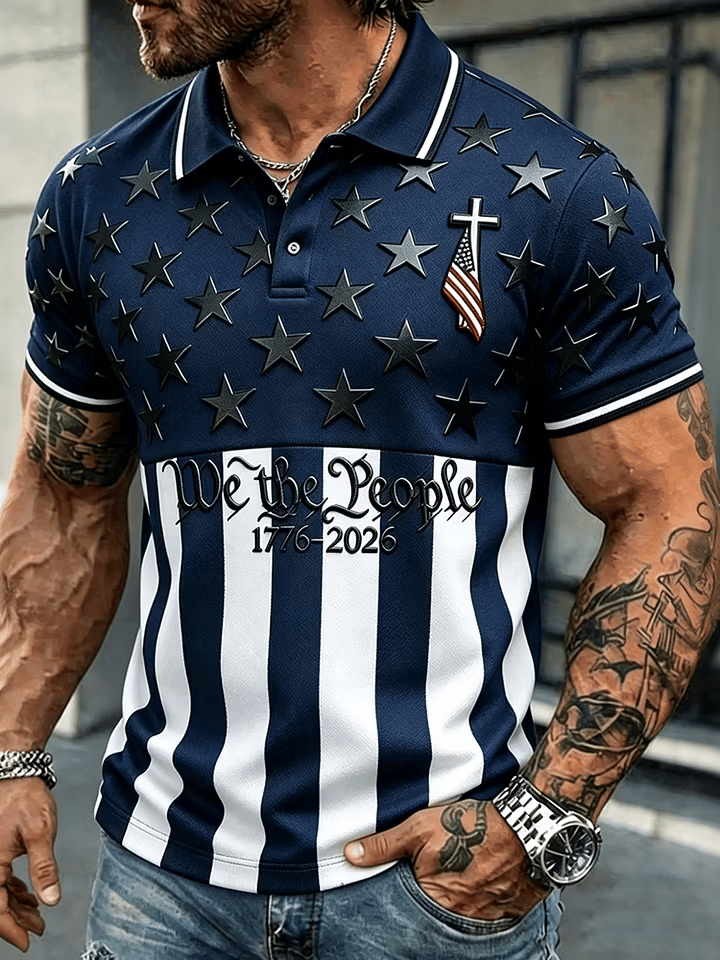 Men's U.S. 250th Anniversary Commemorative Printed Polo Shirt