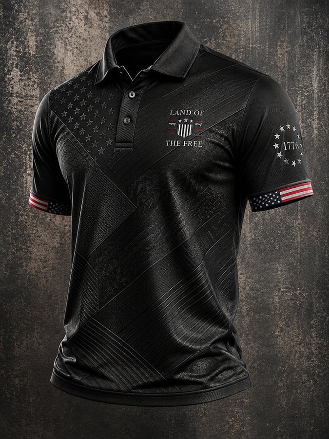Men's Casual U.S. 250th Anniversary Print Polo Shirt