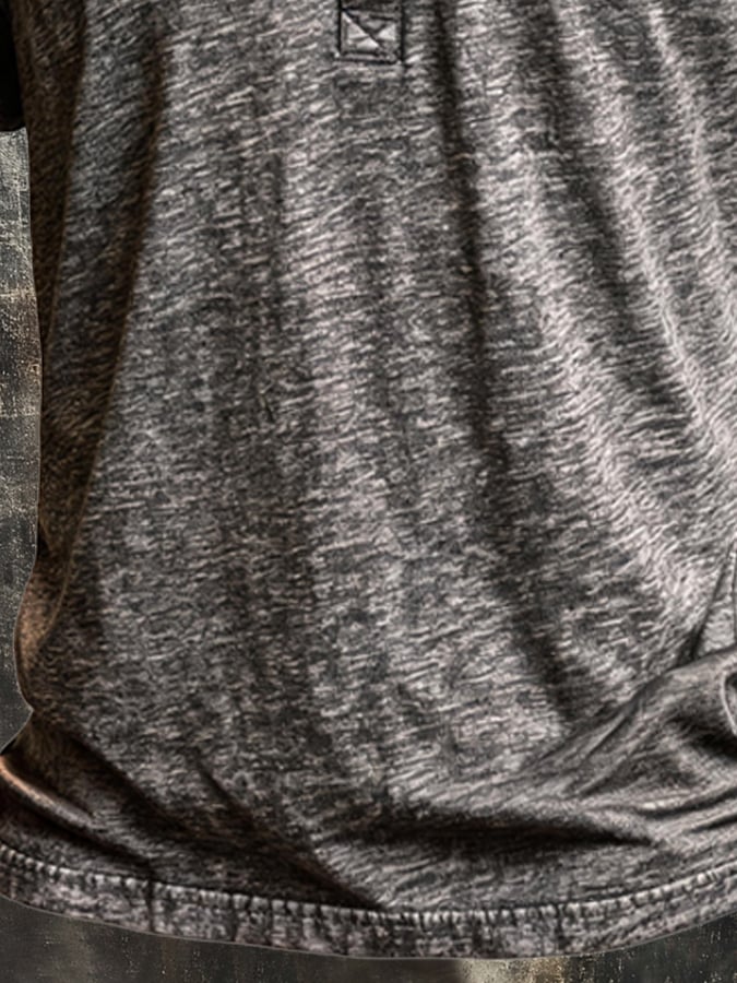 Men's Retro Color-Block "Patriot" Henley T-Shirt