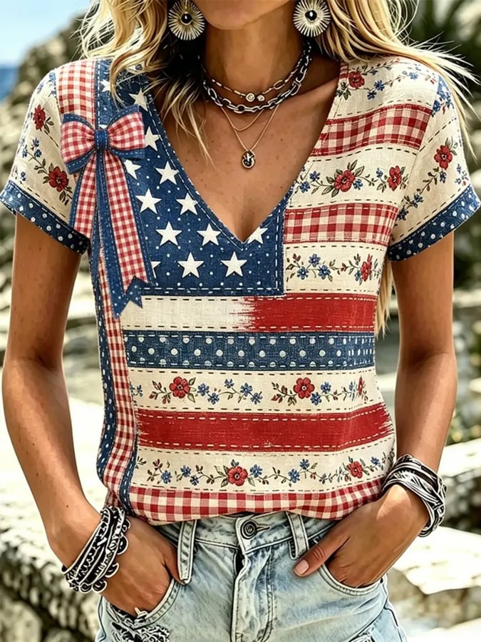 Women's 250th Anniversary of the United States Printed T-shirt