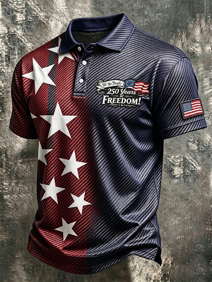 Men's U.S. 250th Anniversary Commemorative Printed Polo Shirt