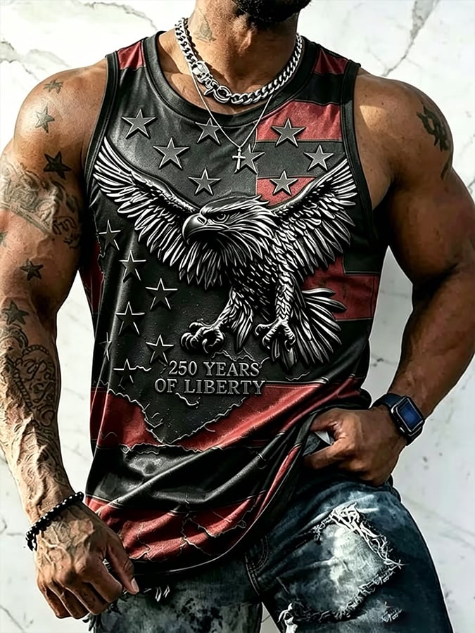 Men's USA 1776-2026 Freedom Printed Top
