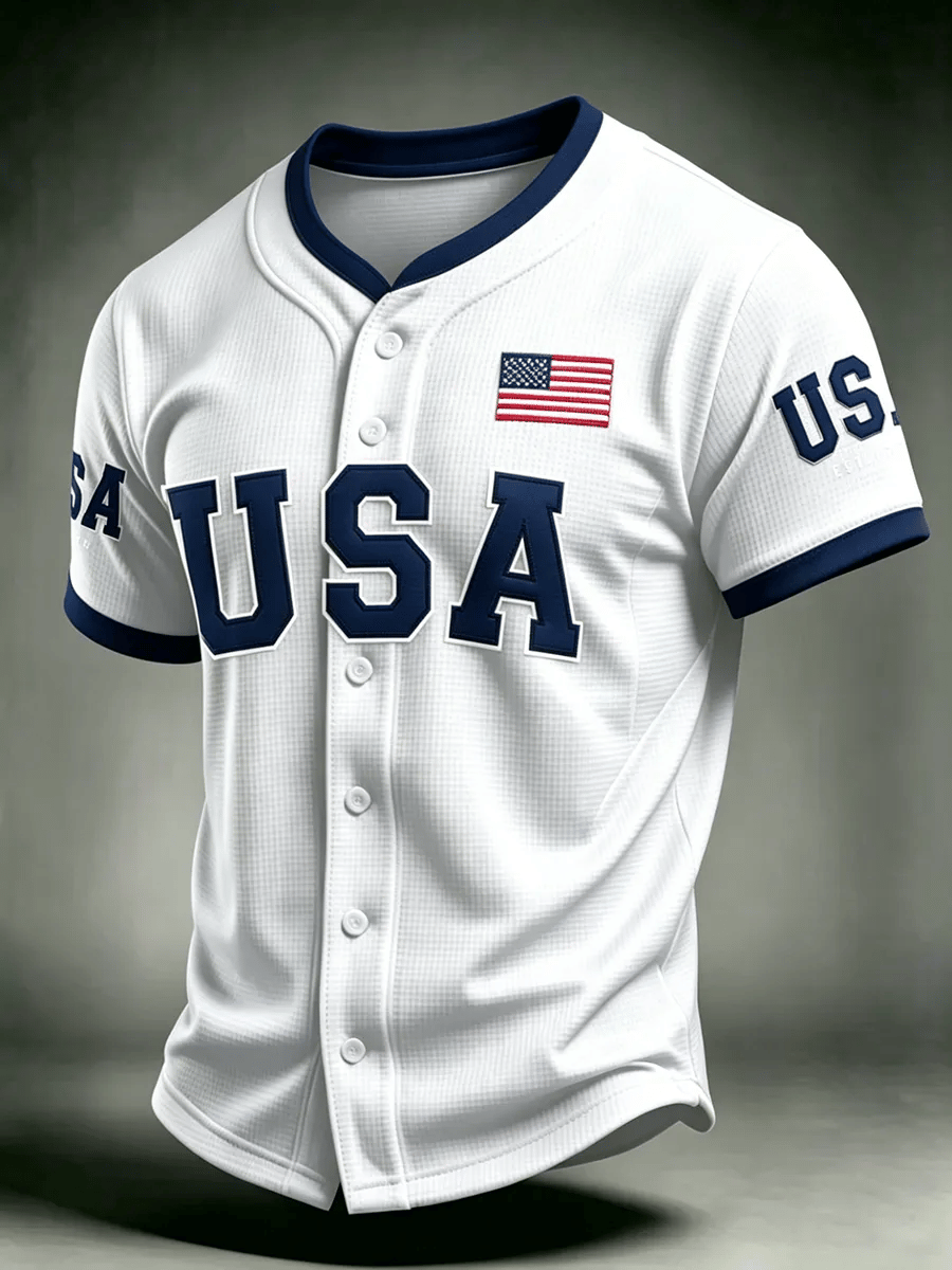 Men's Printed casual short-sleeve T-shirt