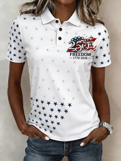 Women'S Independence Day Print Short-Sleeve Top