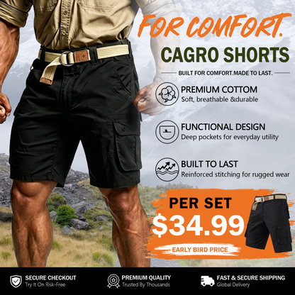 Men's Tactical Cargo Shorts with Multifunctional Pockets
