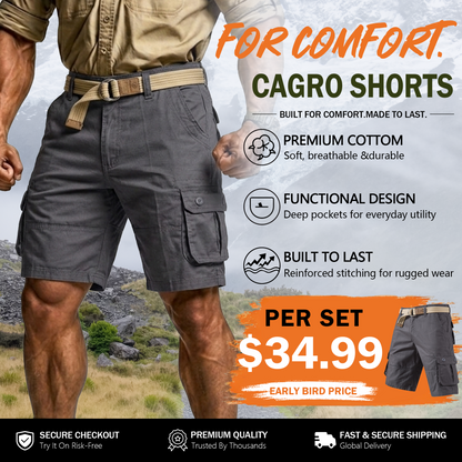 Men's Tactical Cargo Shorts with Multifunctional Pockets