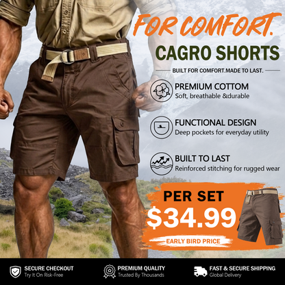 Men's Tactical Cargo Shorts with Multifunctional Pockets
