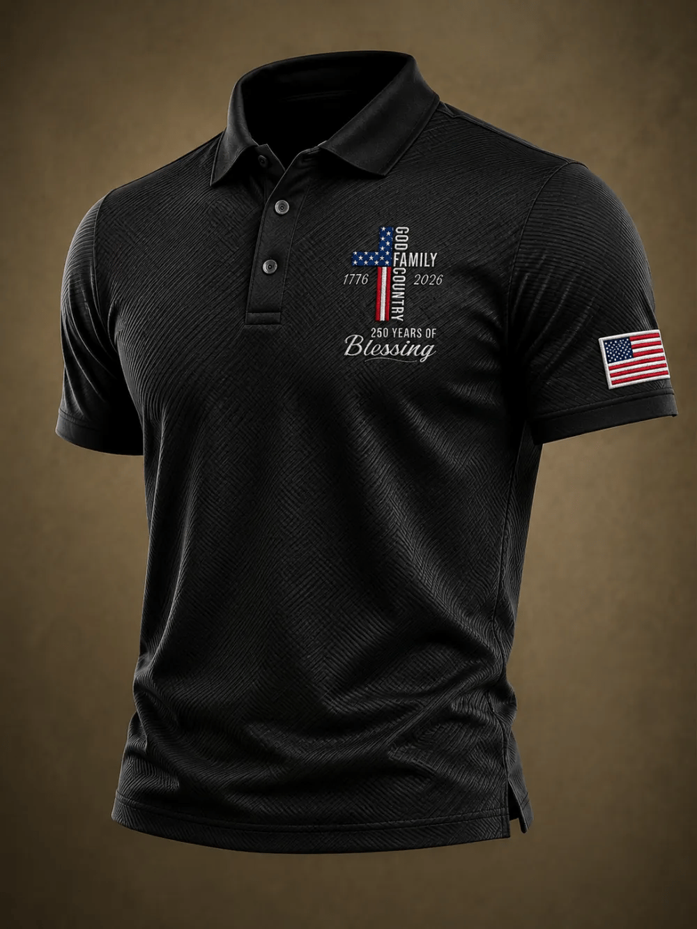 Men's USA 1776-2026 Freedom Printed Polo Shirt