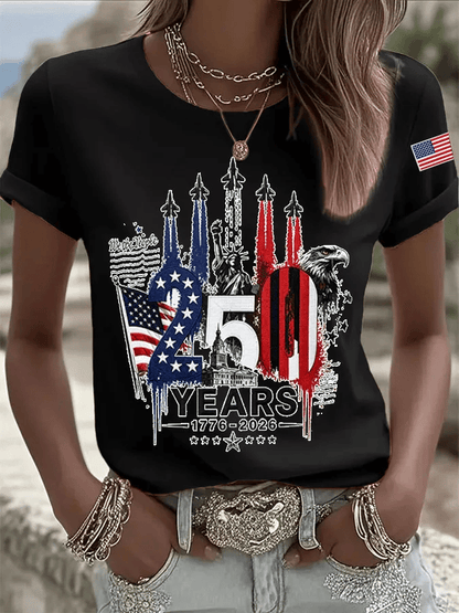 Women's Casual Print Short-Sleeve T-Shirt