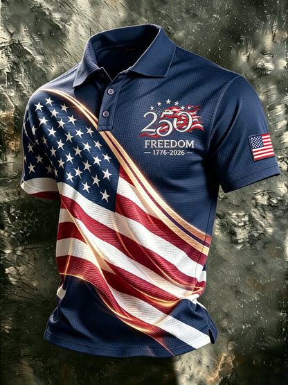 Men's U.S. 250th Anniversary Short-Sleeve Printed Polo Shirt