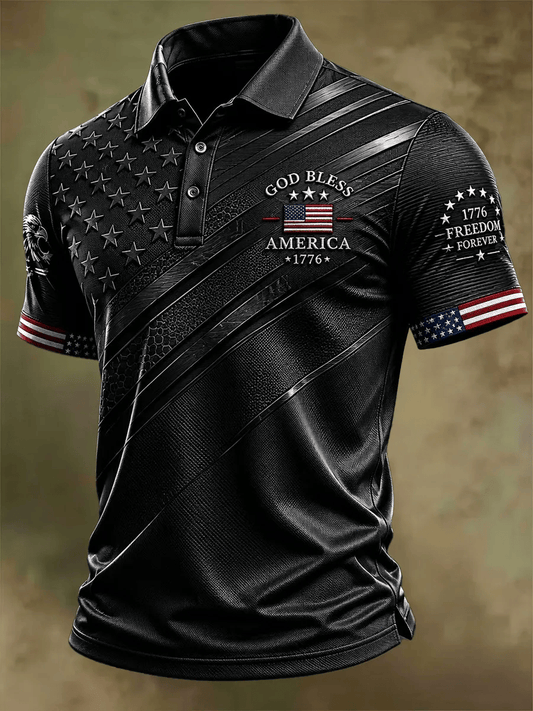 Men's USA 1776-2026 Freedom Printed Polo Shirt