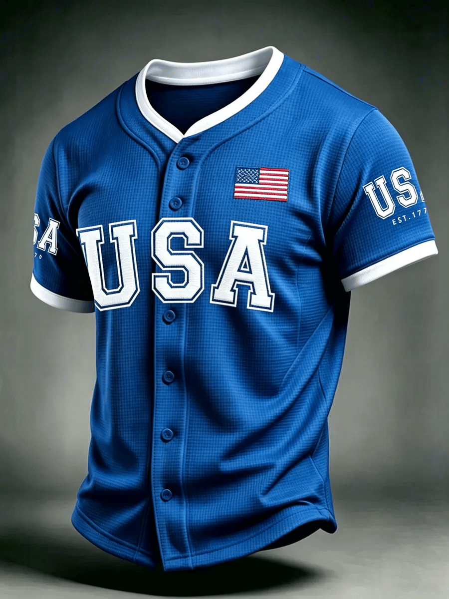 Men's Printed casual short-sleeve T-shirt