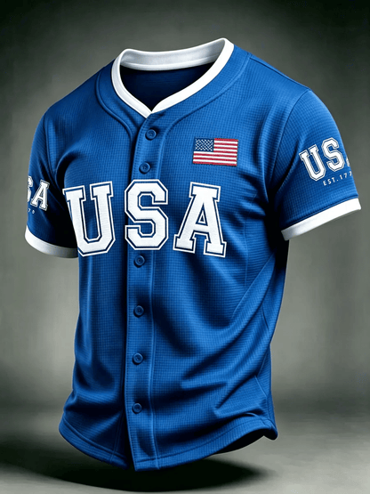 Men's Printed casual short-sleeve T-shirt