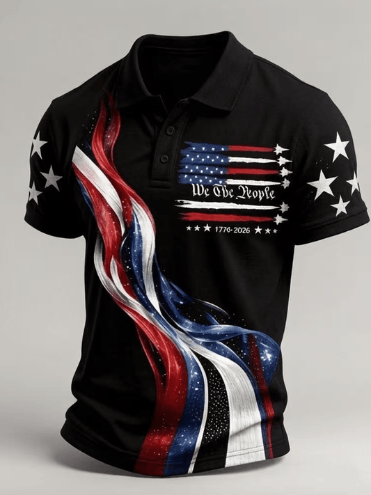Men's U.S. 250th Anniversary Short-Sleeve Printed Polo Shirt