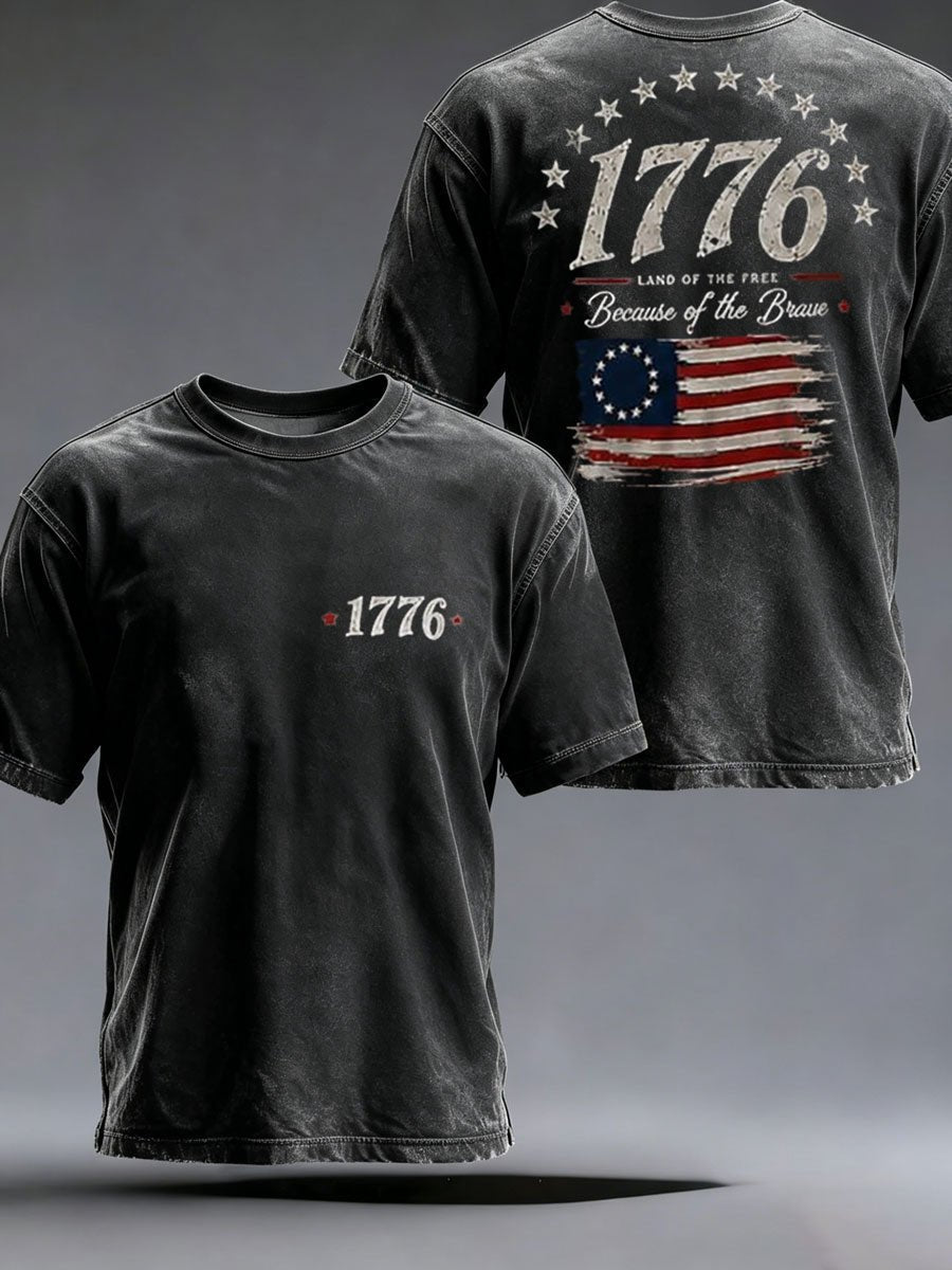 Men's 250th Anniversary Independence Day Art Printed Casual T-shirt