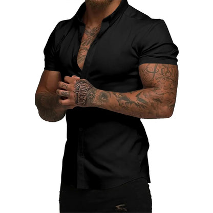 Men's Wrinkle-Free Muscle Fit Dress Shirts