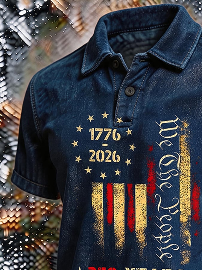 We The People USA 250th Denim Polo