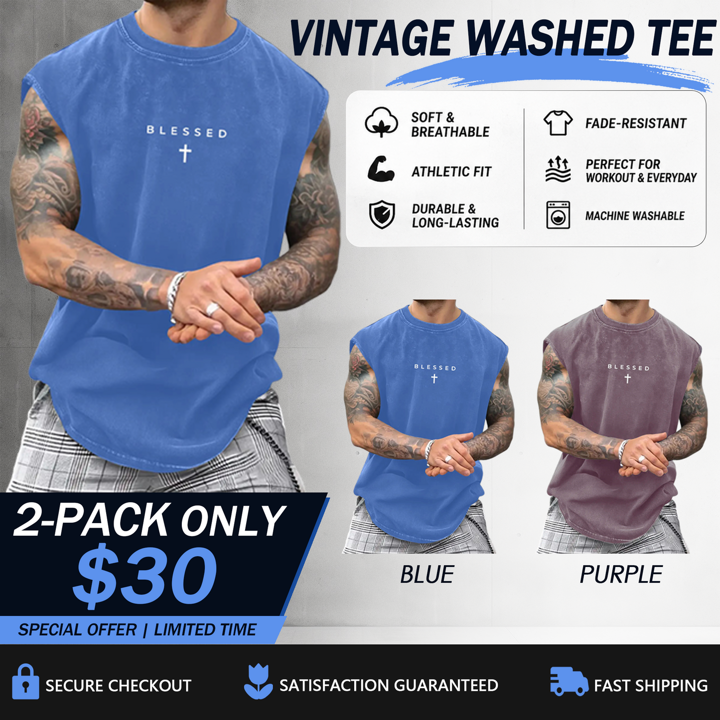 Men’s Sleeveless Graphic Tank