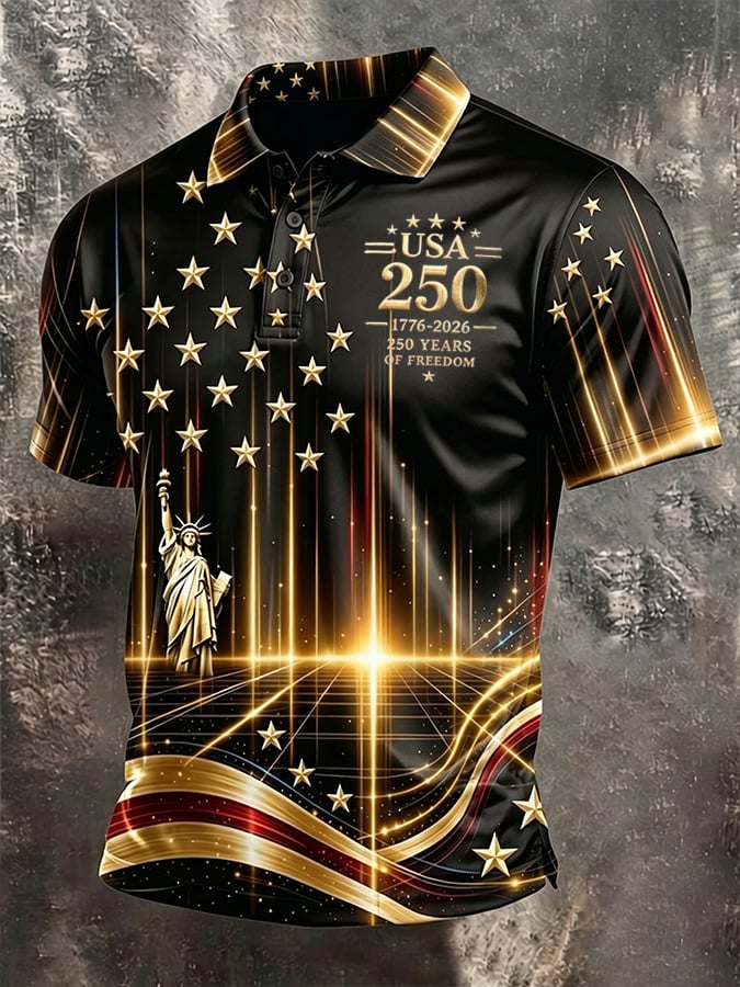 Men's U.S. 250th Anniversary Commemorative Printed Polo Shirt