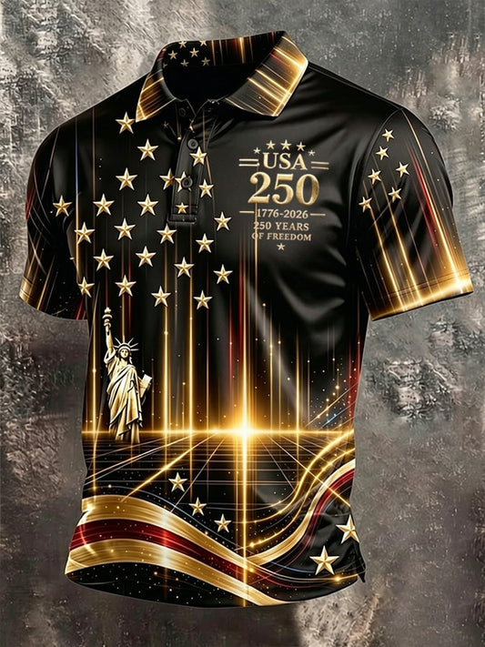 Men's U.S. 250th Anniversary Commemorative Printed Polo Shirt