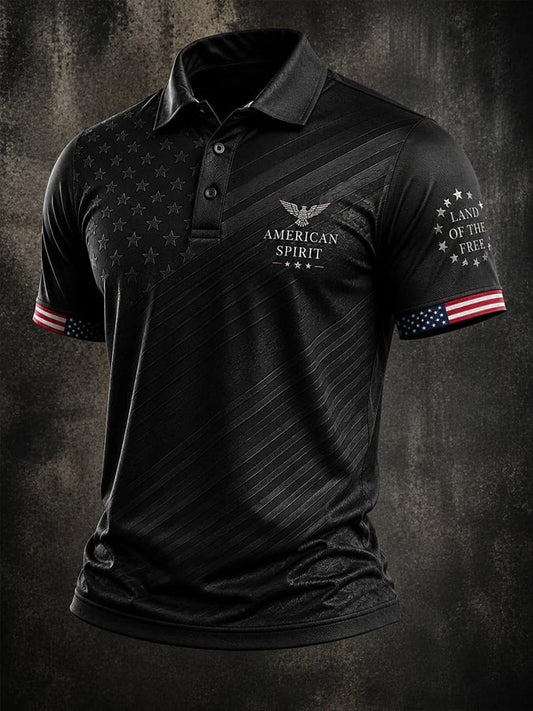 Men's Casual U.S. 250th Anniversary Print Polo Shirt