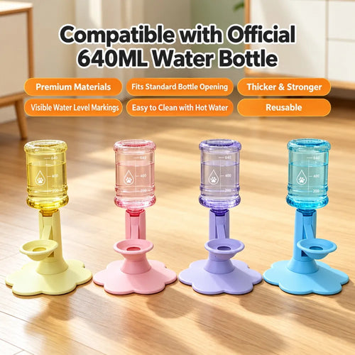 Gravity-Fed Pet Water Dispenser – Adjustable No-Electric Cat & Small Dog Water Bowl