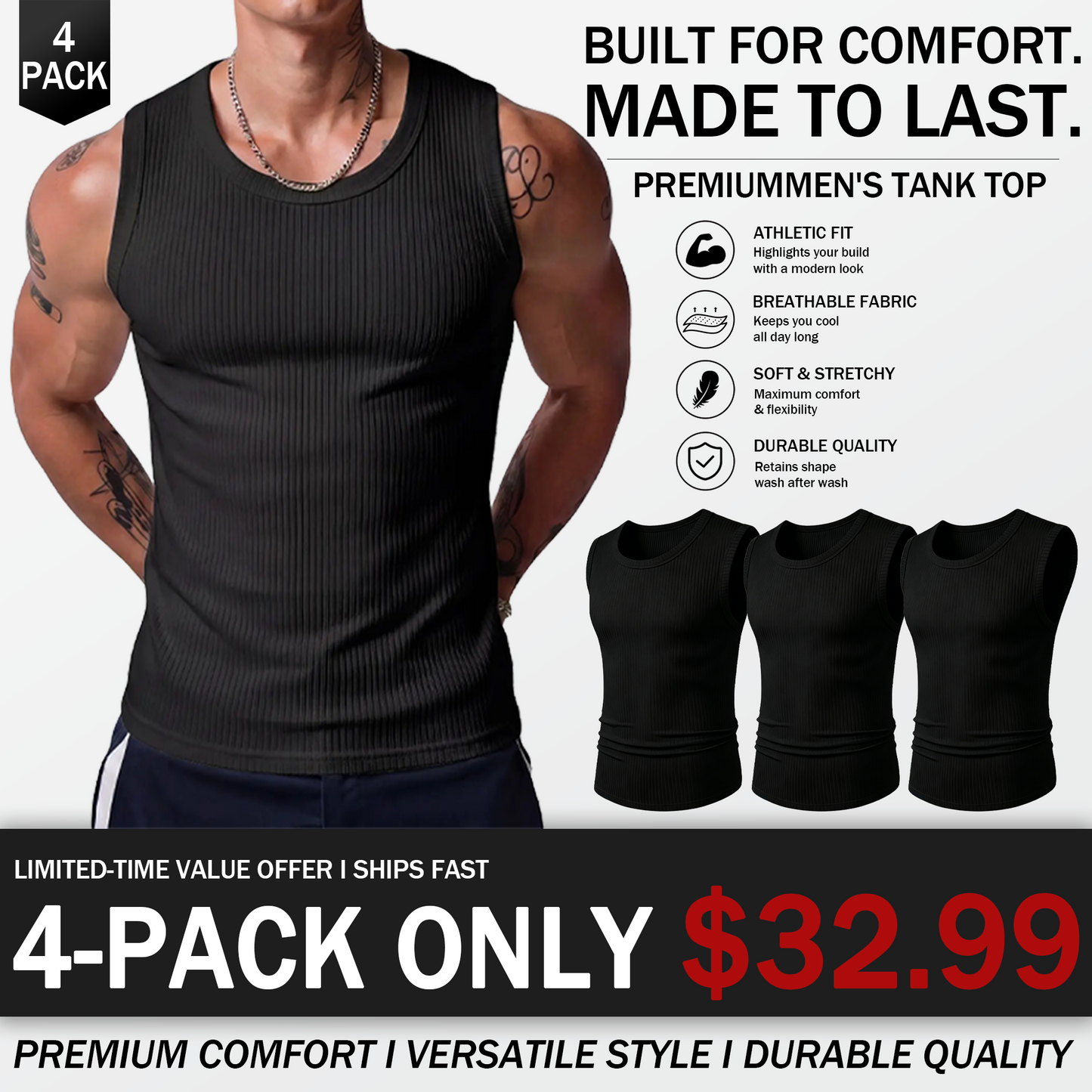 Men’s Ribbed Tank Top