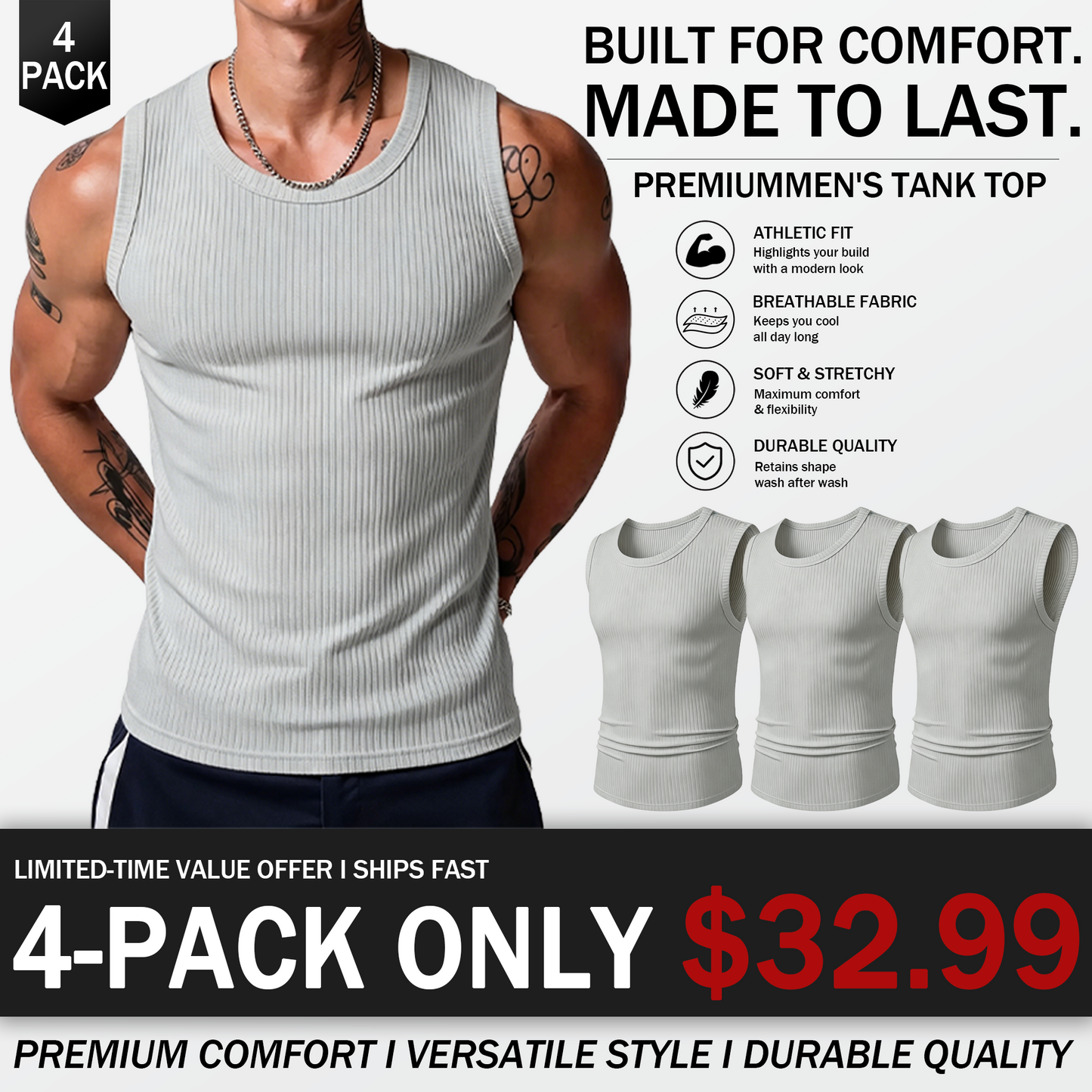 Men’s Ribbed Tank Top