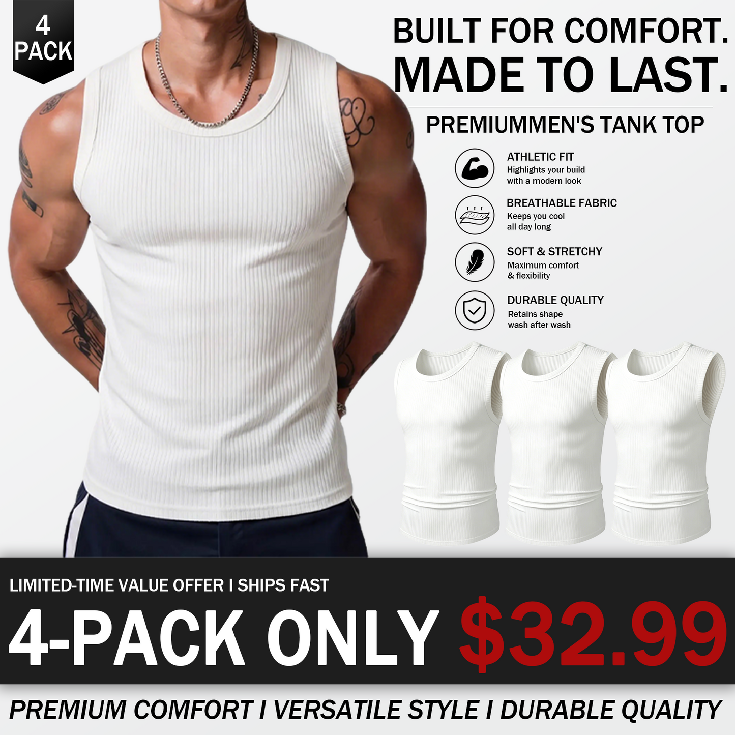 Men’s Ribbed Tank Top