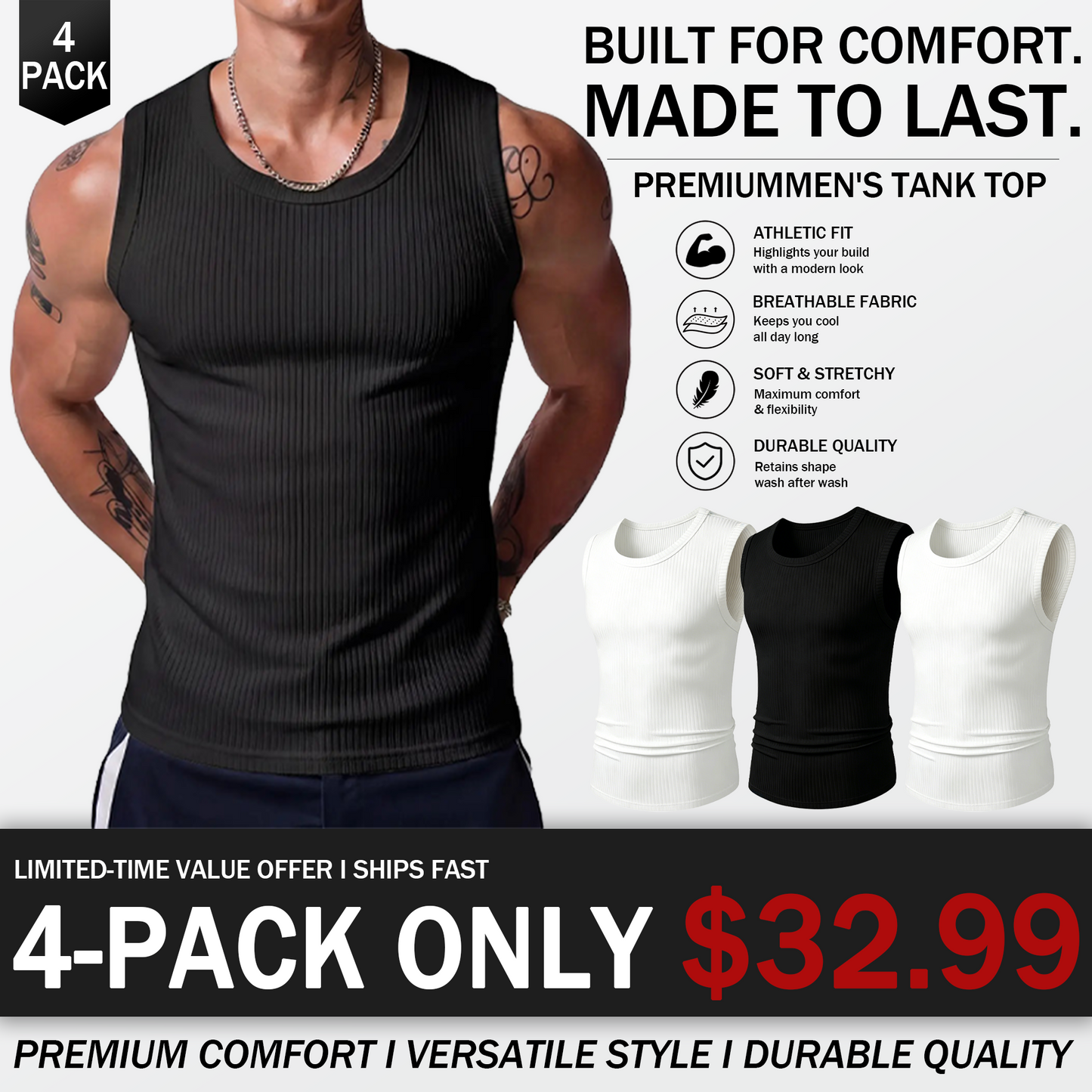 Men’s Ribbed Tank Top