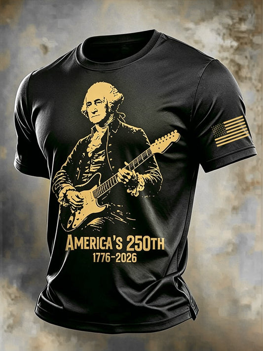 Men's America's 250th Anniversary  Print Casual T-shirt