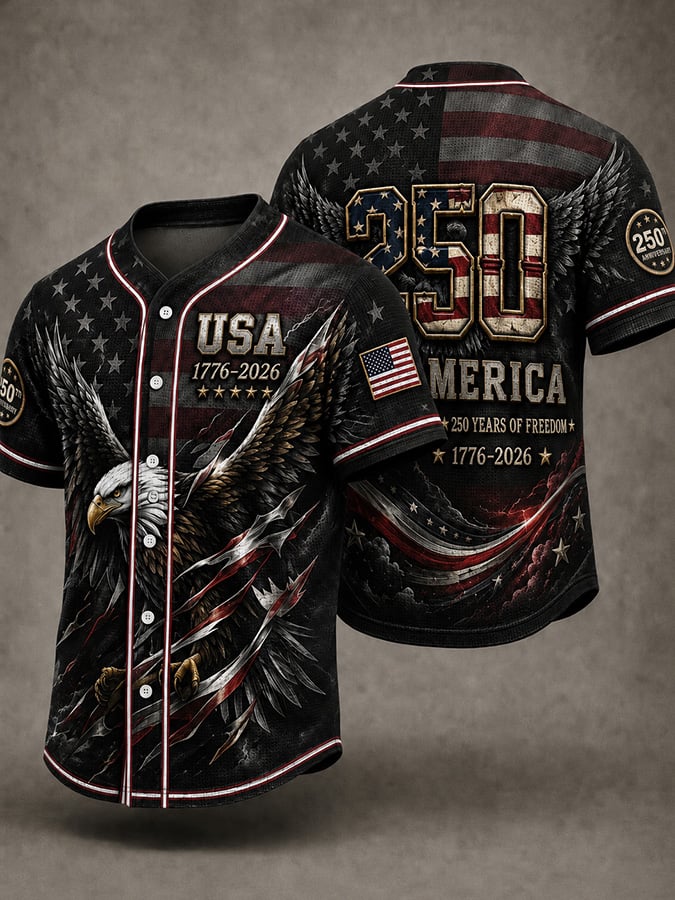 Men's Vintage-Style USA 250th Anniversary Graphic Top