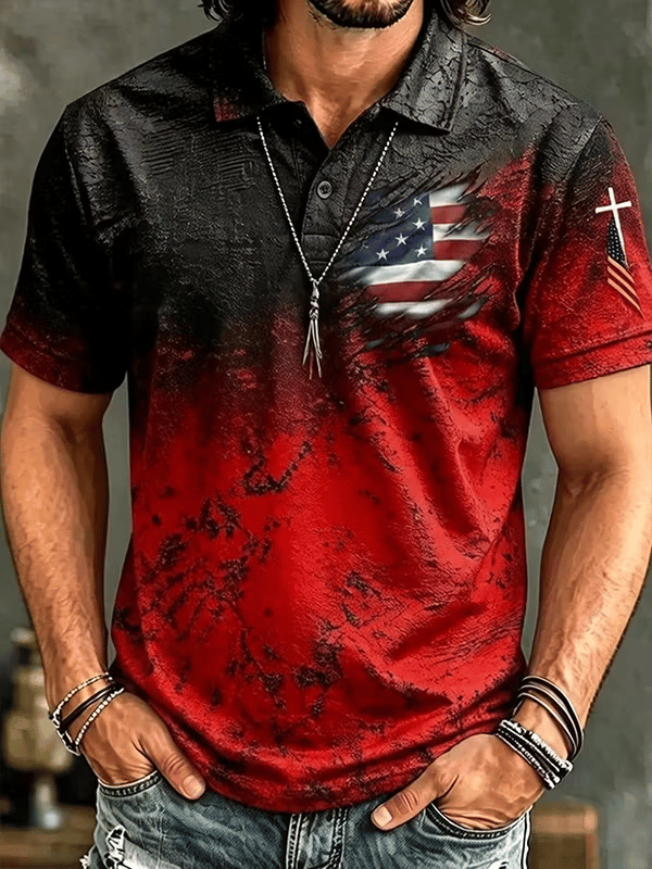 Men's U.S. 250th Anniversary Commemorative Printed Polo Shirt