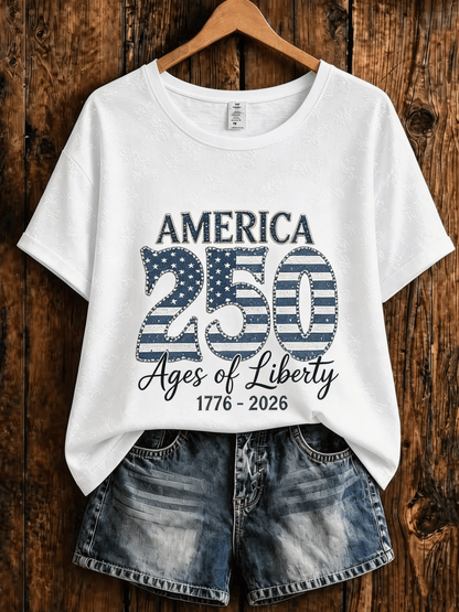 Women's USA 250th Anniversary Printed T-shirt