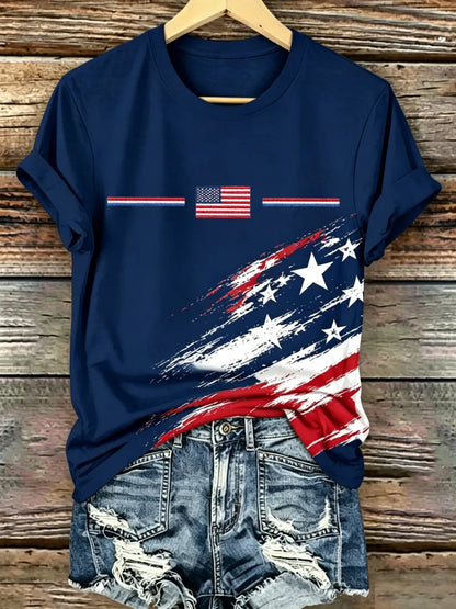 Women's America 250 1776-2026 Freedom Print V Neck T-shirt
