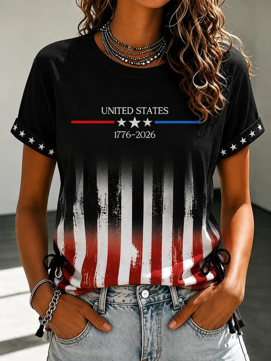 Women's 250th Anniversary of the United States Printed T-shirt