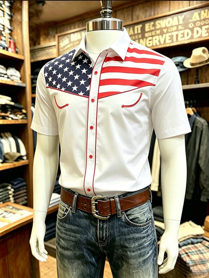 Men's vintage American 250th anniversary Western shirt