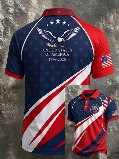 Men's U.S. 250th Anniversary Commemorative Printed Polo Shirt