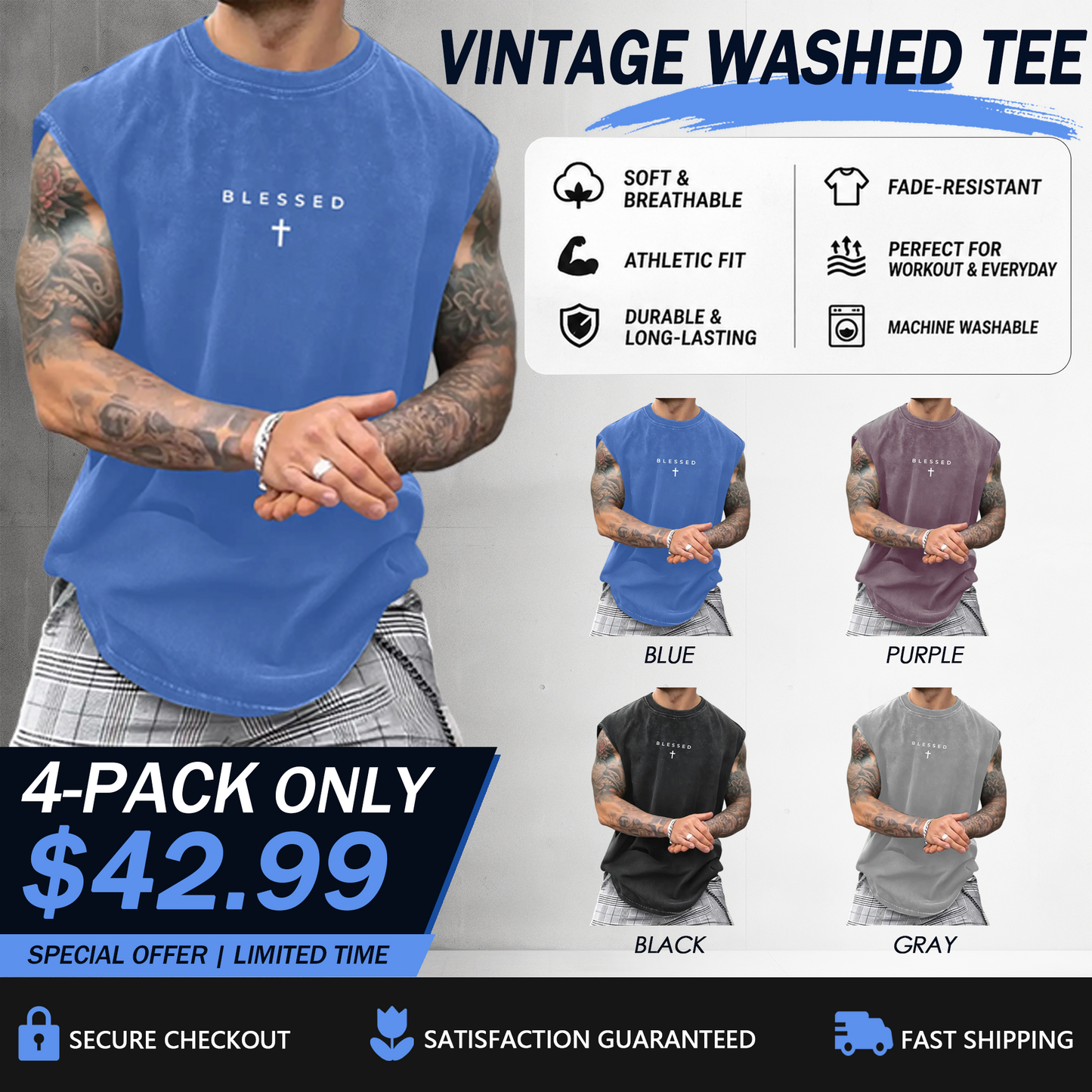 Men’s Sleeveless Graphic Tank