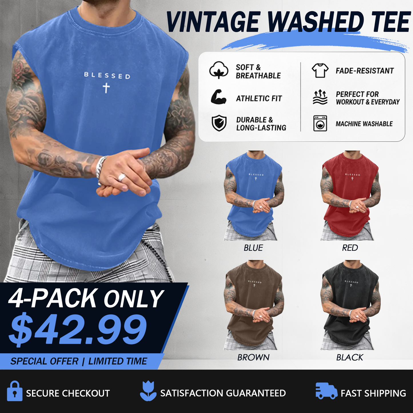 Men’s Sleeveless Graphic Tank