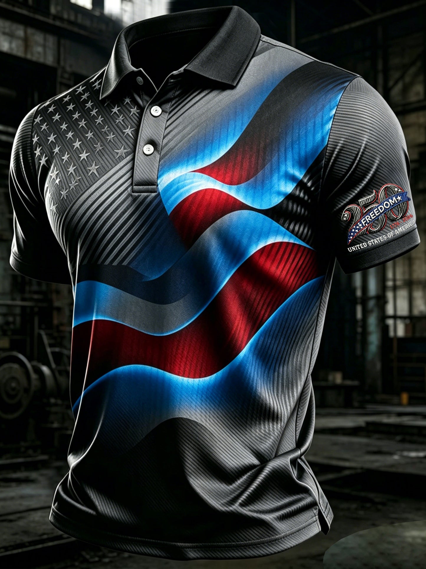 Men's 250th Anniversary Print Business Top