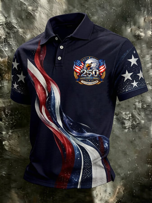 Men's U.S. 250th Anniversary Short-Sleeve Printed Polo Shirt
