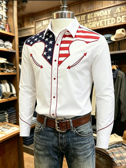 Men's vintage American 250th anniversary Western shirt