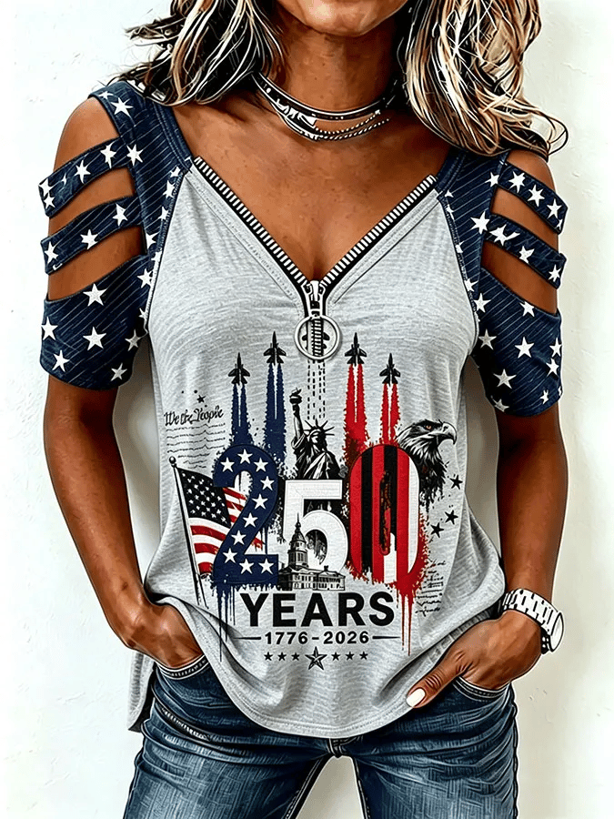 Women's Casual Printed Off-Shoulder Top