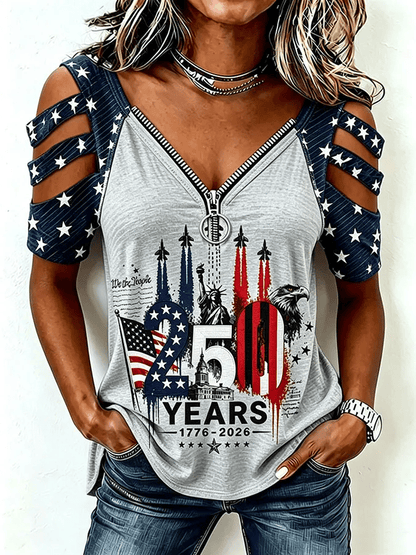 Women's Casual Printed Off-Shoulder Top